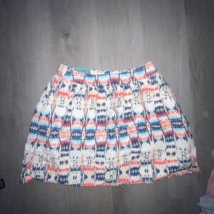GAP Red and Blue Mini Bubble Skirt with Pleats
